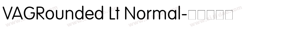 VAGRounded Lt Normal字体转换